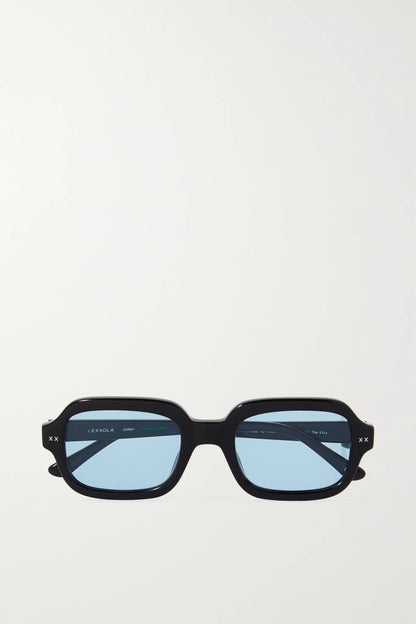 Jordy square-frame acetate sunglasses blue lens