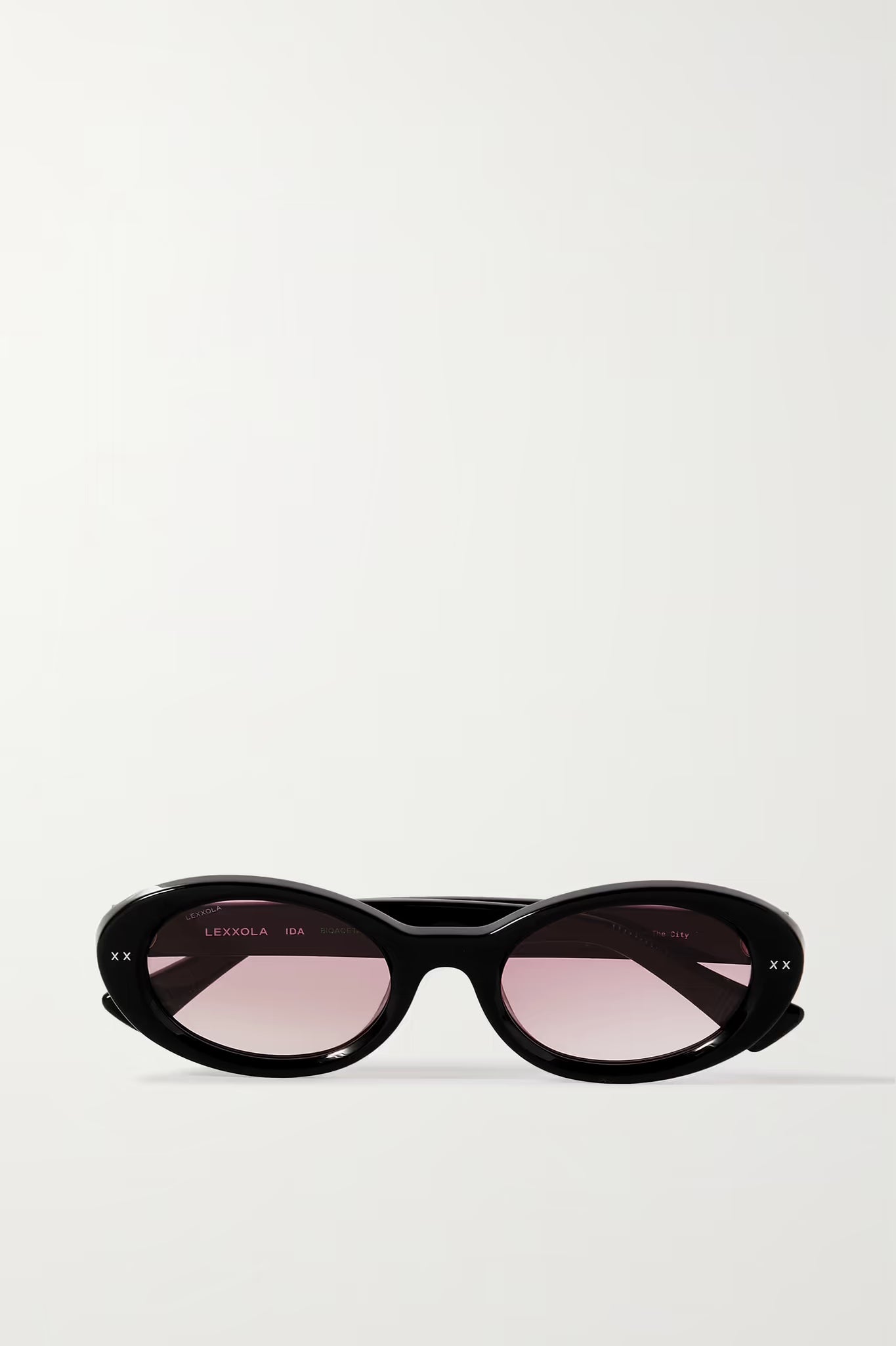 Ida oval-frame acetate sunglasses