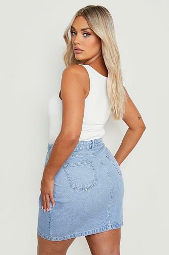 PLUS LIGHT WASH DENIM SKIRT uk20/ us16