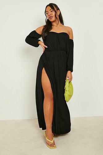 PLUS OFF THE SHOULDER BALLOON SLEEVE MAXI DRESS uk20/ us16