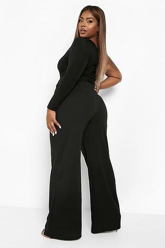 PLUS SELF BELT TAILORED WIDE LEG PANTS uk18/ us14