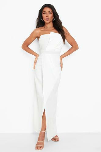 BANDEAU WRAP DETAIL SPLIT MAXI DRESS - uk 18 - us 14