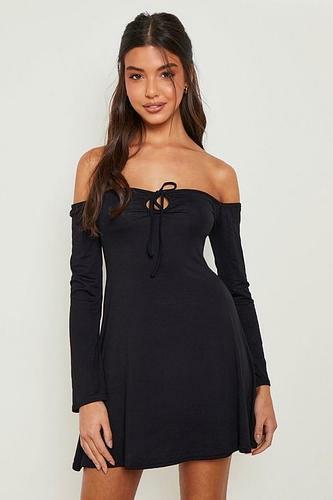 BARDOT TIE FRONT MINI DRESS uk6/ us2