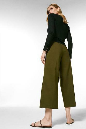 Wide Organic Woven Cotton Trouser uk8/us4