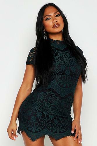 BOUTIQUE EYELASH LACE BODYCON DRESS uk10/ us6