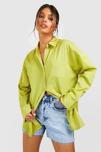 LINEN OVERSIZED SHIRT uk14/ us10