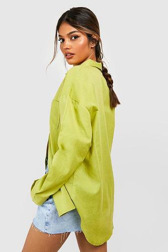 LINEN OVERSIZED SHIRT uk14/ us10