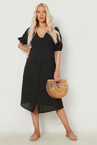 MATERNITY CHEESECLOTH BUTTON MIDI DRESS uk14/ us10