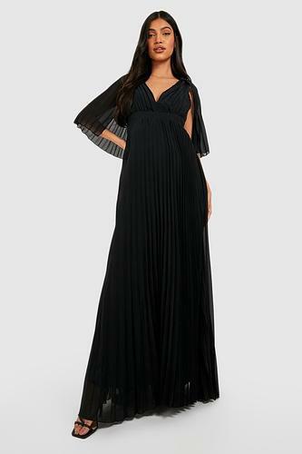 MATERNITY OCCASION PLEATED CAPE DETAIL MAXI DRESS uk16/ us12