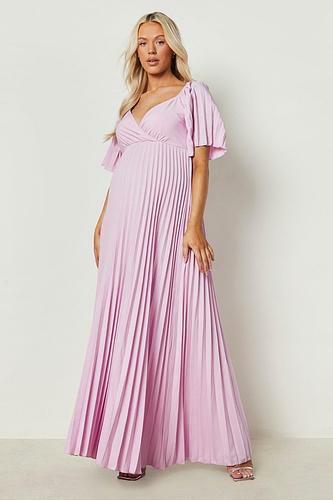 MATERNITY OCCASION PLEATED WRAP MAXI DRESS uk16/ us12