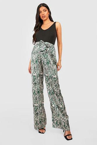 MATERNITY PAISLEY BELTED WIDE LEG Trouser uk16/ us12