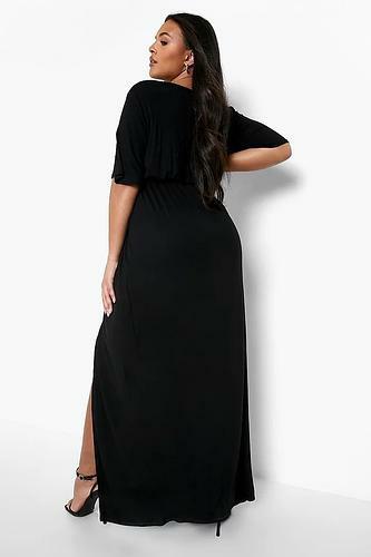 PLUS ANGEL SLEEVE WRAP MAXI DRESS uk16/ us12