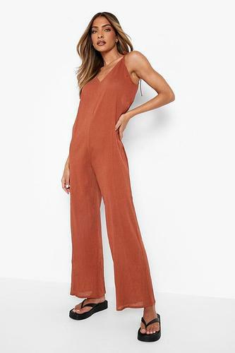 PLUS CHEESECLOTH STRAPPY TRAPEZE JUMPSUIT uk24/ us20