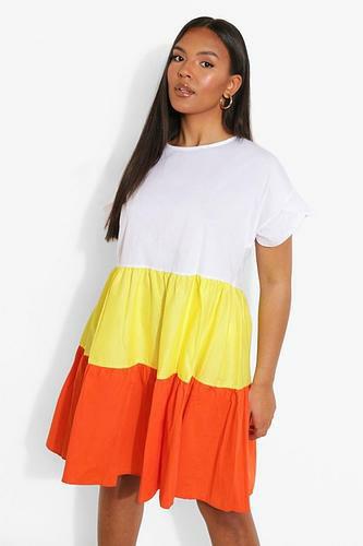 PLUS COLOR BLOCK SMOCK DRESS uk20/ us16