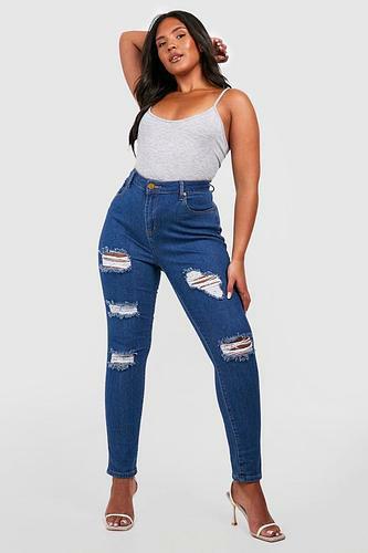 PLUS DISTRESSED SKINNY JEANS uk26/ us22