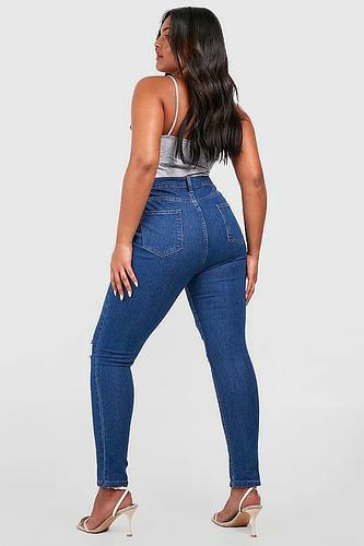 PLUS DISTRESSED SKINNY JEANS uk26/ us22